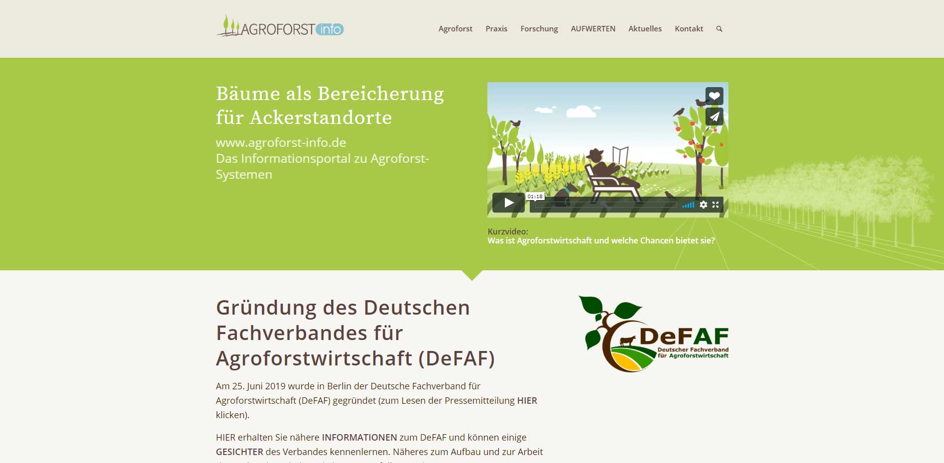 Screebshot des Landbausystem Agroforstwirtschaft von Thomas Domin aus Senftenberg/ Peickwitz