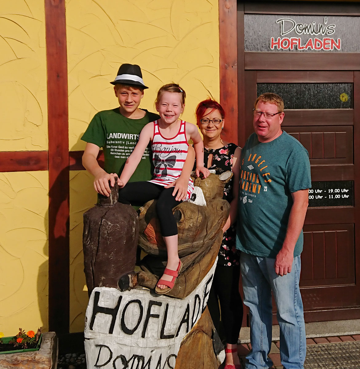 Familie vom Landwirtschaftsbetrieb Domin - Domin's Hof - in Peickwitz bei Senftenberg